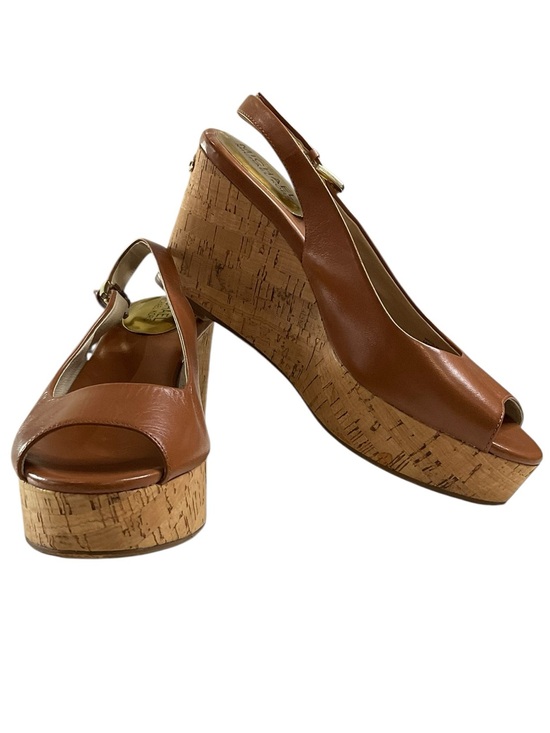 MICHAEL Michael Kors Shoes - MICHAEL Michael Kors Brown Cork Wedge Slingback Sandals